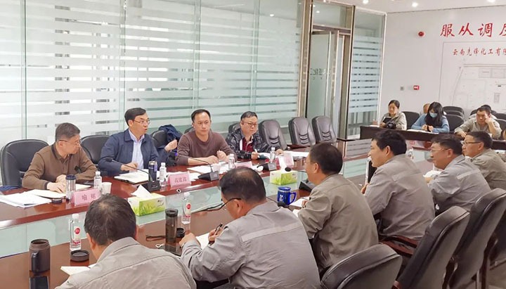 集团党委副书记、总经理高建嵩一行到先锋化工督导调研